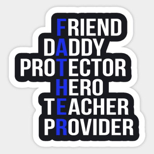 Husband Daddy Protector Hero Teacher Provider Fath Sticker